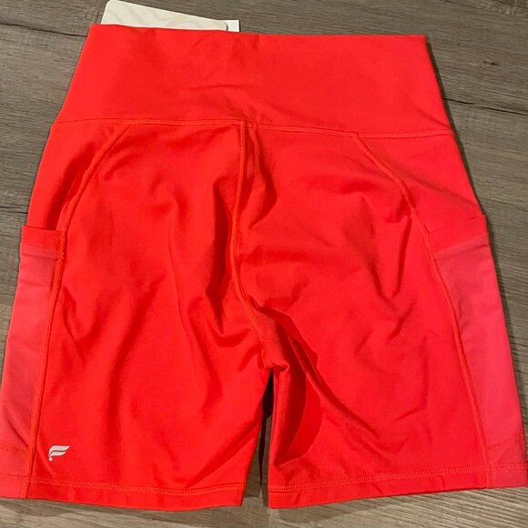 Fabletics Women’s On-The-Go Powerhold HW 6” Orange Athletic Short Sz M nwt - Picture 5 of 5